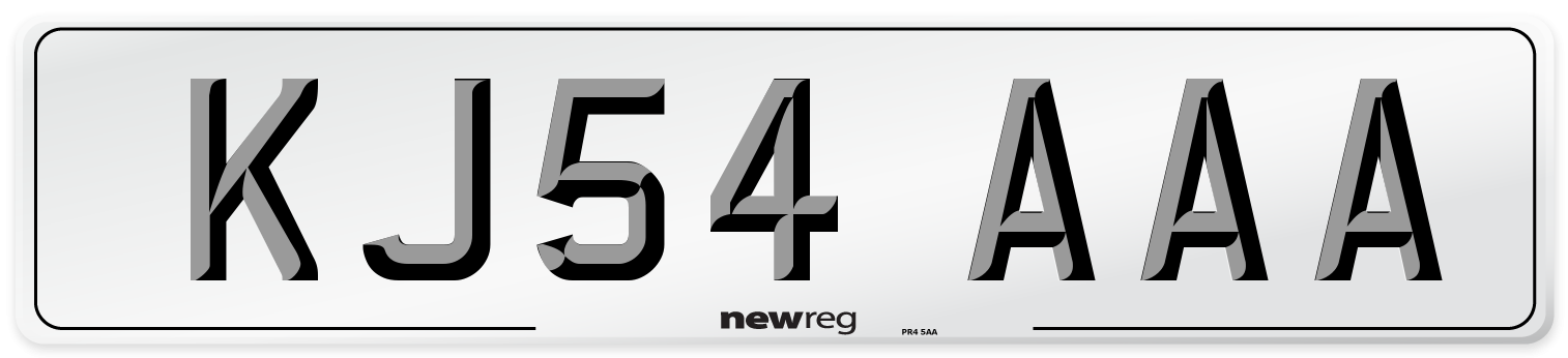KJ54 AAA Number Plate from New Reg